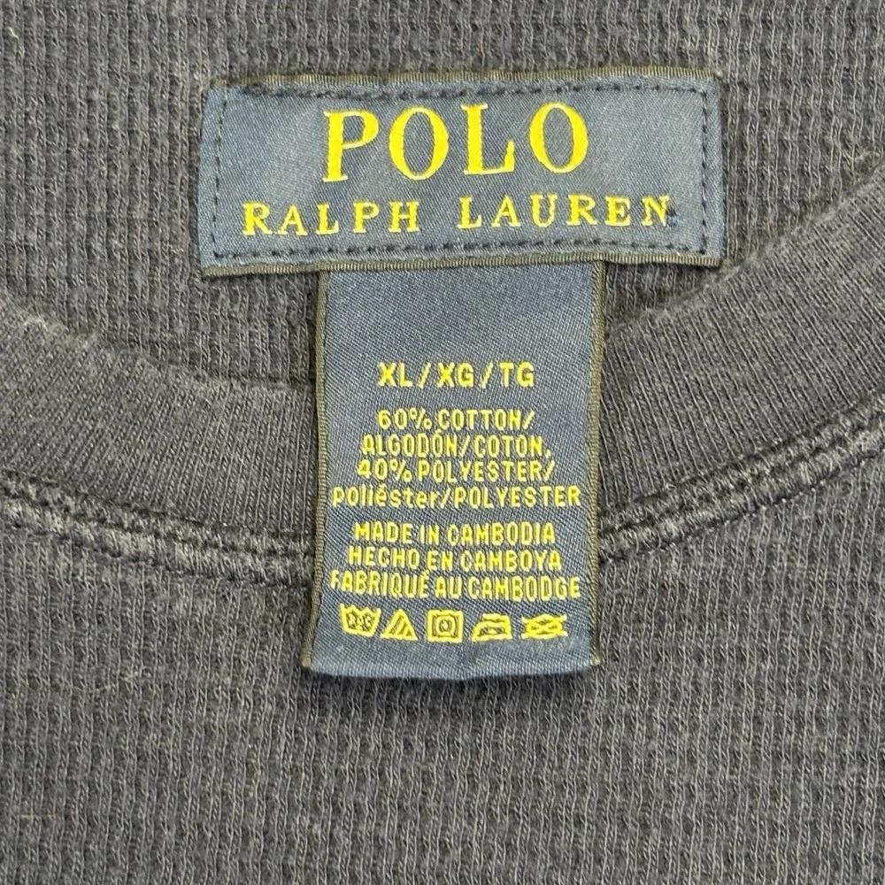 Polo Ralph Lauren Thermal Shirt Mens XLarge Long Sleeve Pullover Crewneck Casual